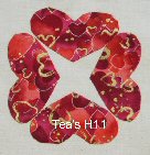 H-12 Hannah Lou's Hearts - 5 pieces